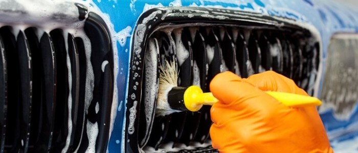 What is the best way to use a car exterior cleaner?